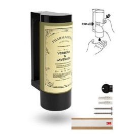 Soporte y Botella Vacía Gel y Champú 400ml con Antirrobo