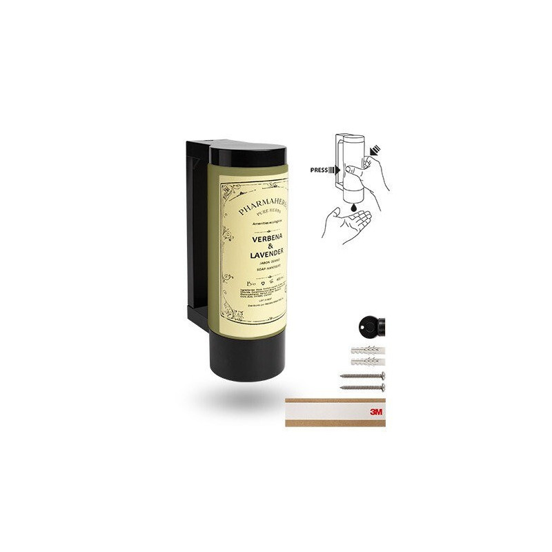 Support et Bouteille Vide Savon pour les Mains 400ml avec Antivol