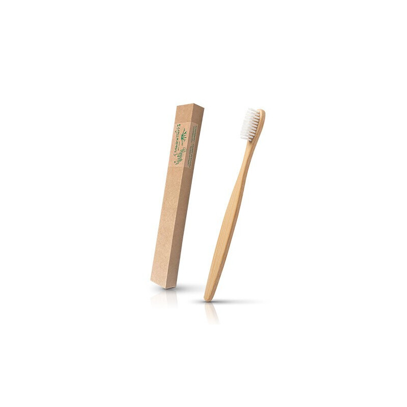 Escova dental de bambu em caixa - 50 unidades