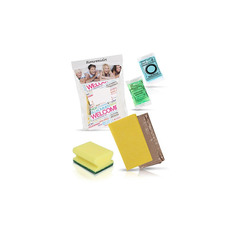 Set de nettoyage pour cuisine - 50 kits avec sachets de lave-vaisselle et détergent.