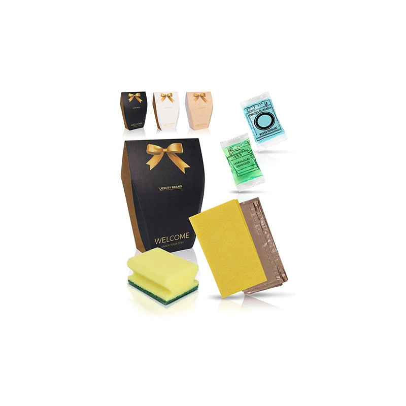 Pack de Bienvenida con Productos de Limpieza - Lavavajillas y Detergente en Sobres - 40 Unidades