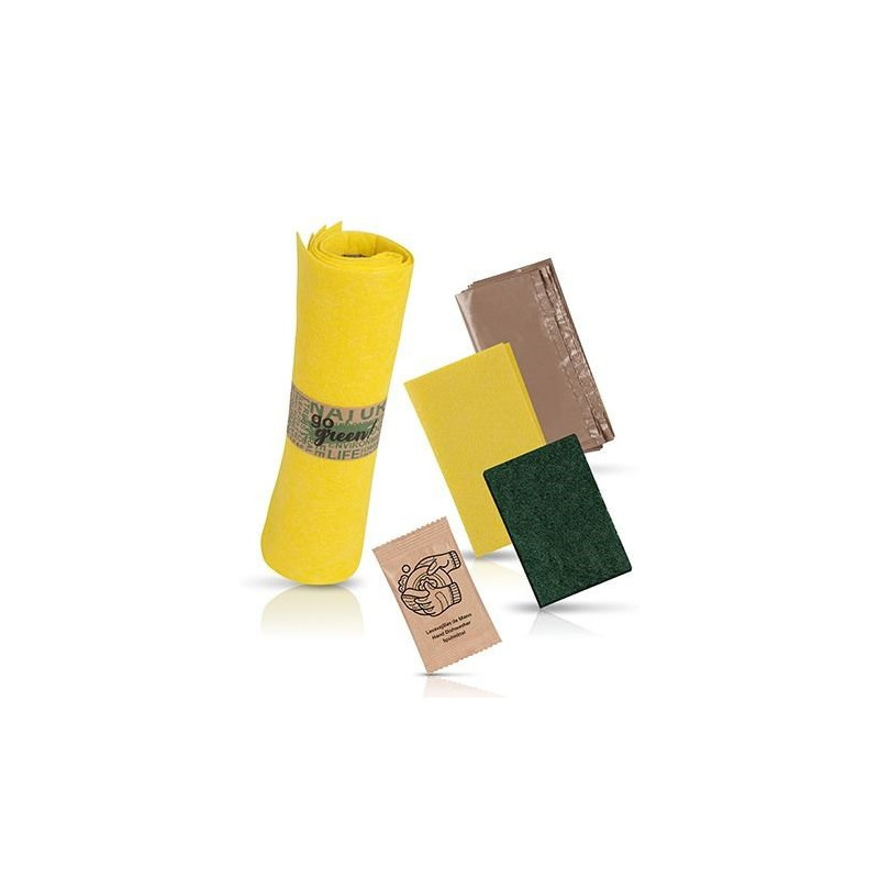 Kit de nettoyage sans plastique - Chiffon, éponge et lave-vaisselle 15ml