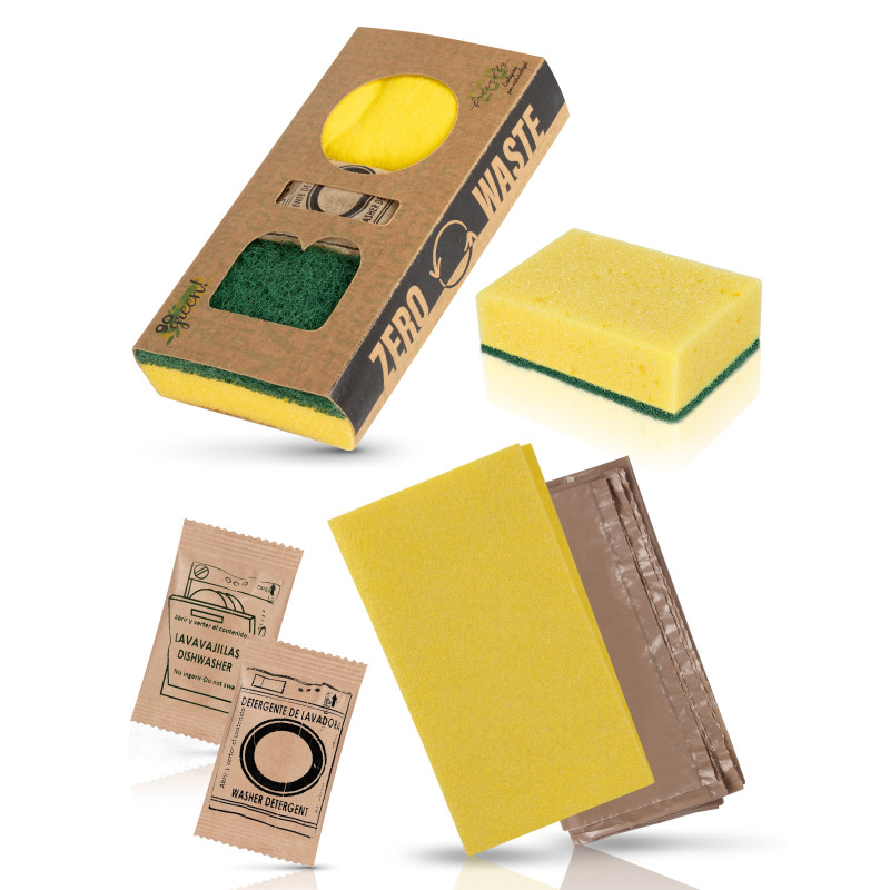 Ökologisches Reinigungsset mit recyceltem Karton – Essenzielle Bio-Produkte.