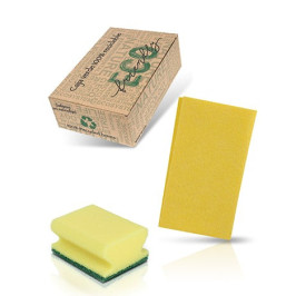 Práctico set de limpieza en caja verde - Productos esenciales para cocina.