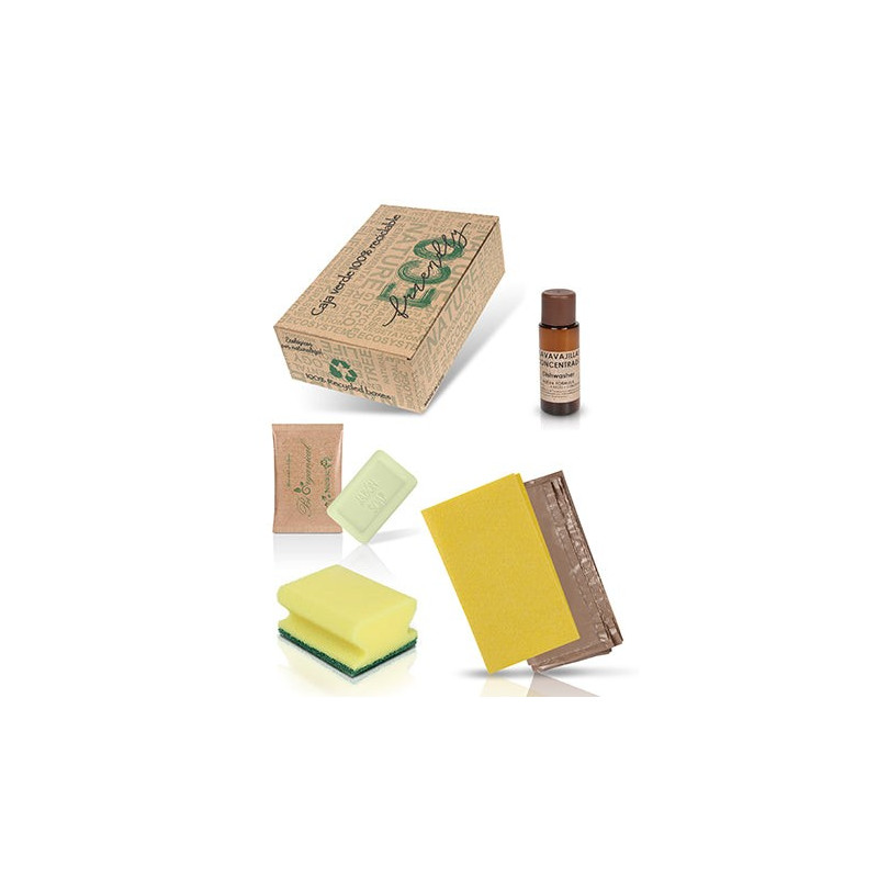 Bio cleaning kit in eco-friendly box – Bio hand soap and Bio dishwasher.