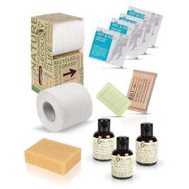 Kit de higiene personal "Buen camino" - presentación práctica y funcional.
