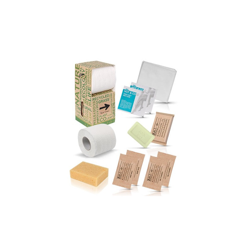 Kit de higiene pessoal "Buen Camino" – ideal para peregrinos e viajantes.