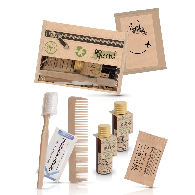 Disposable Bio multiservice toiletry bag – ideal for airlines and hotels.