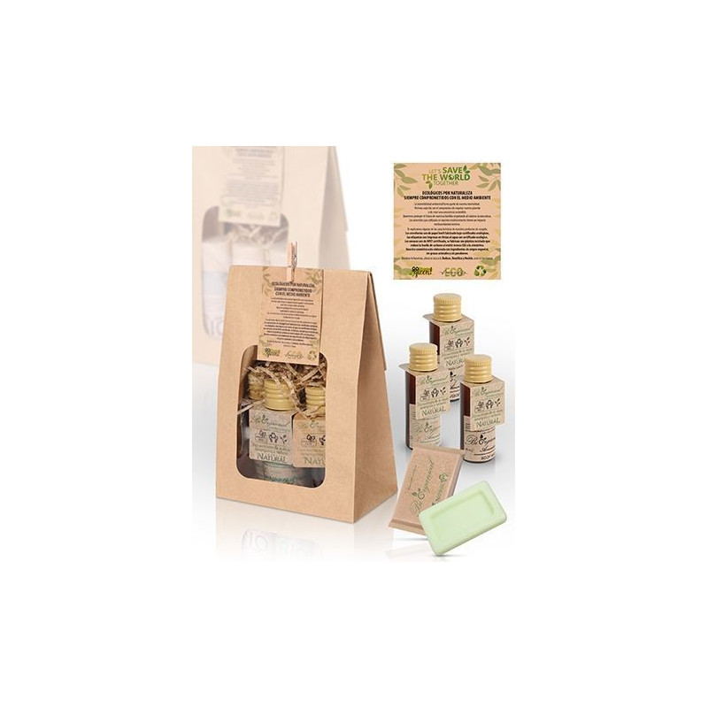 Biorganical-Set mit Gel, Shampoo, Body Milk und Seifenstück - 40 Sets