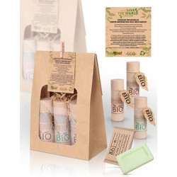 Set Go Green Bio de gel, champú, body milk y pastilla de jabón - 40 Sets