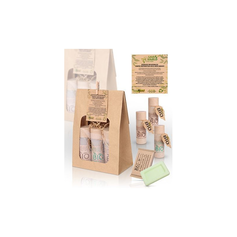 Kit Go Green Bio de gel, shampoo, leite corporal e sabonete - 40 Kits