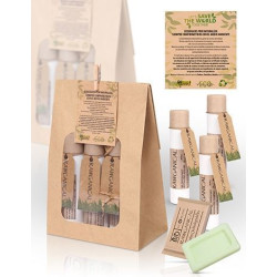 Set Rawganical de gel, champú, body milk y pastilla de jabón - 40 Sets
